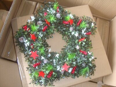 Weihnachts-Shop - Tür,- und Adventskranz aus Kunststoff Weihnachts-Shop - Tür,- und Adventskranz aus Kunststoff