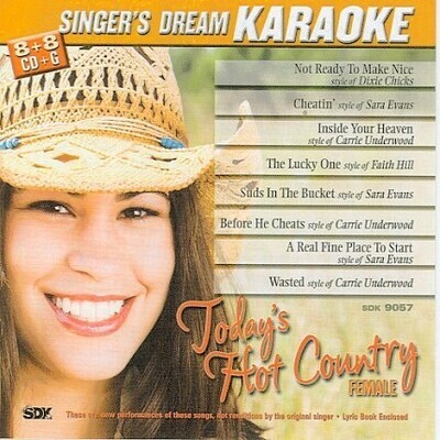 Today's Hot Country Female CD+G Karaoke Playbacks - SDK 9057 (B-Ware)
