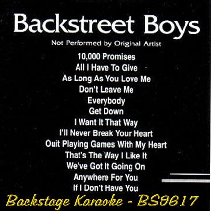 Backstreet Boys - Backstage Karaoke - CD+G - BS9617