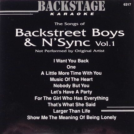Backstage Karaoke BACKSTREET BOYS N'SYNC VOL. 1. - Karaoke-Playbacks