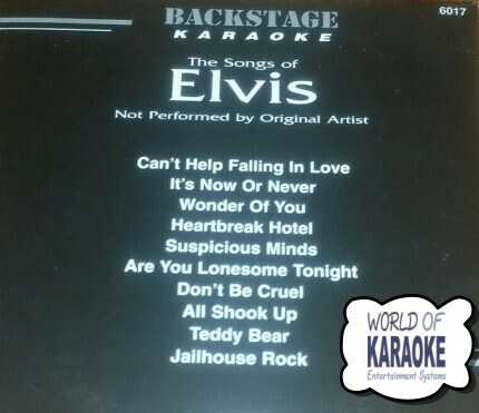 Songs of Elvis - Backstage Karaoke Playbacks - BS 6017