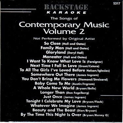 Backstage Karaoke CDG - BS5317 - Contemporary Music Vol. 2