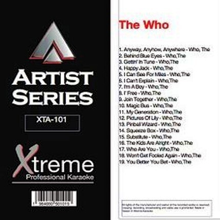 THE WHO - Karaoke Playbacks - xta-101 - Eine Must Have CD+G für Fans