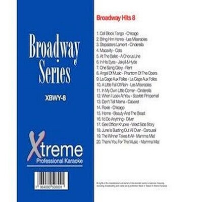Xtreme Karaoke CD+G BROADWAY SHOWSONGS Vol.8