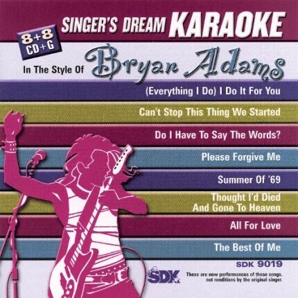 Bryan Adams - Karaoke Playbacks - SDK 9019 (Schnäppchen-Ausgabe)