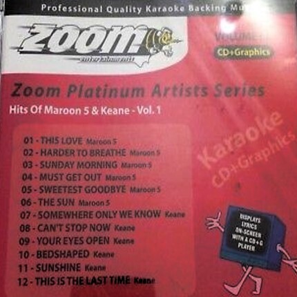 Zoom Karaoke Platinum Artists Vol. 68 Maroon5 - Playbacks