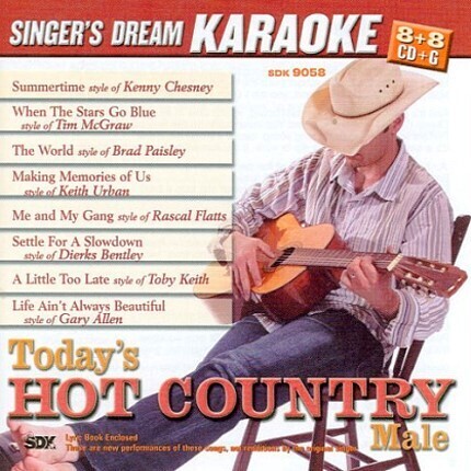 Today's Hot Country Male - Karaoke Playbacks - CDG - SDK 9058