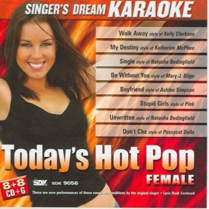 Today's Hot Pop Female - Karaoke Playbacks - CD+G - SDK 9056