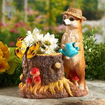 Garten / Deko - Erdmännchen mit Pflanztopf Garten / Deko - Erdmännchen mit Pflanztopf