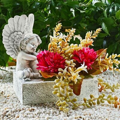 Garten / Deko – Pflanztopf mit Engel und Pflanze Garten / Deko – Pflanztopf mit Engel und Pflanze