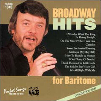 BROADWAY HITS FOR BARITONE – PSCDG 1345 – Karaoke Playbacks - Rarität