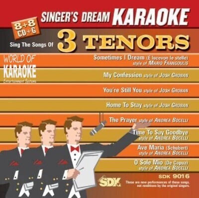 3 Tenors - Karaoke Playbacks - SDK 9016 - Sparausgabe