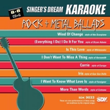 Rock and Metal Ballads - Karaoke Playbacks - SDK 9033 - RARITÄT