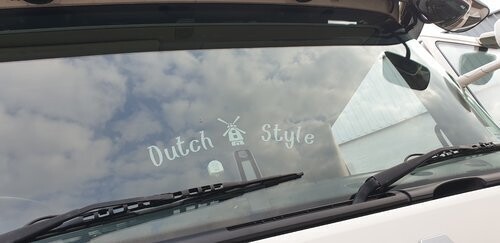 WHITE DUTCH STYLE WINDSCREEN STICKER