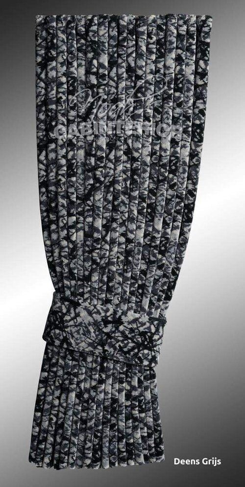 Noahs pluche side curtains grey 95cm