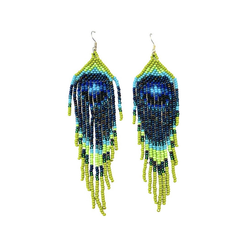 Boucles d’oreille plume de Paon ?