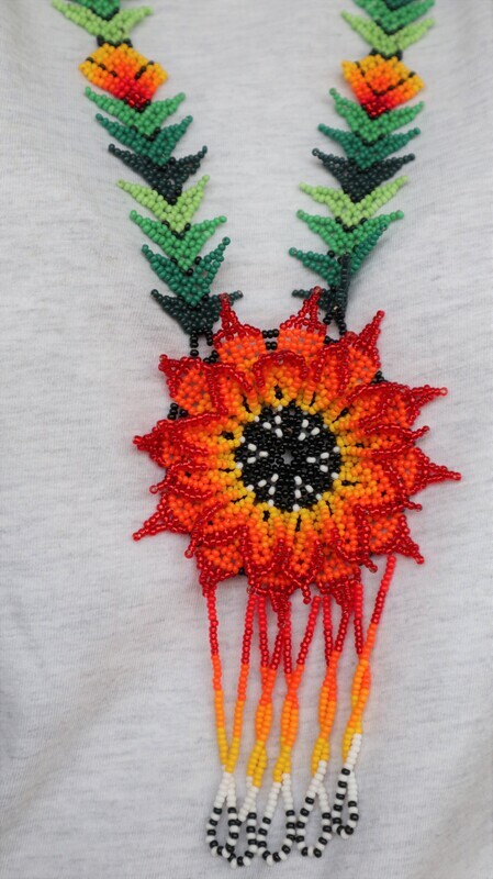 Collier Fleur Orange