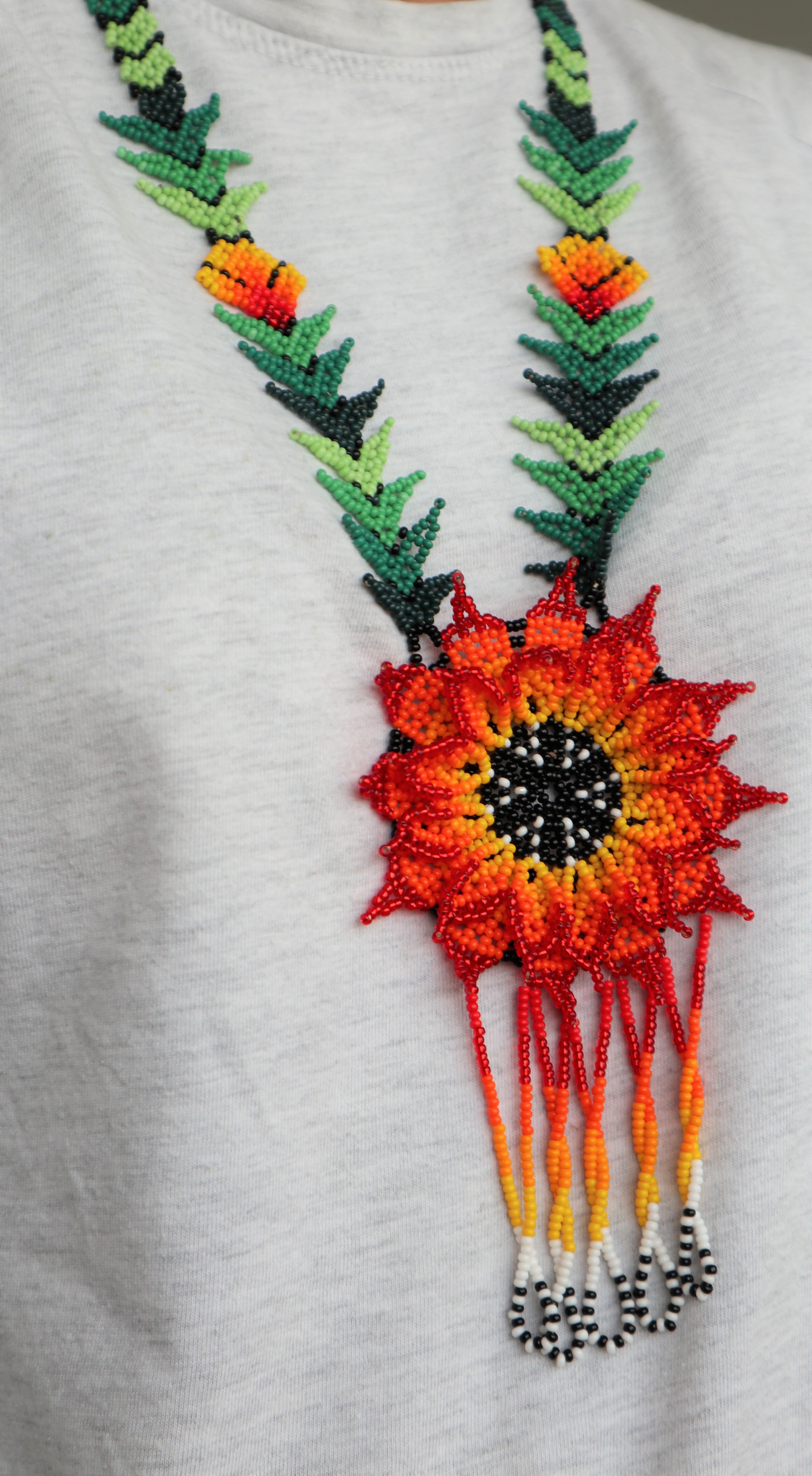 Collier Fleur Orange