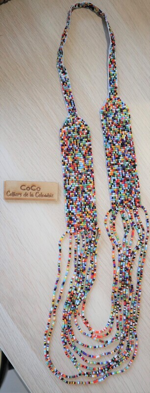 Collier long multicolore