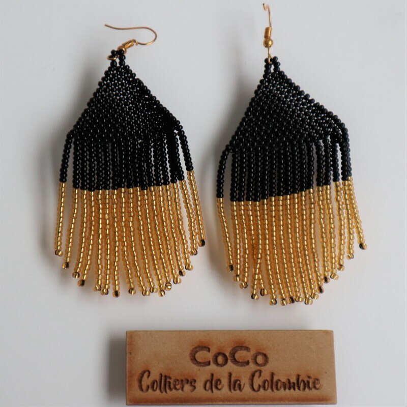 Boucles d'oreille de pluie courtes coupe droite