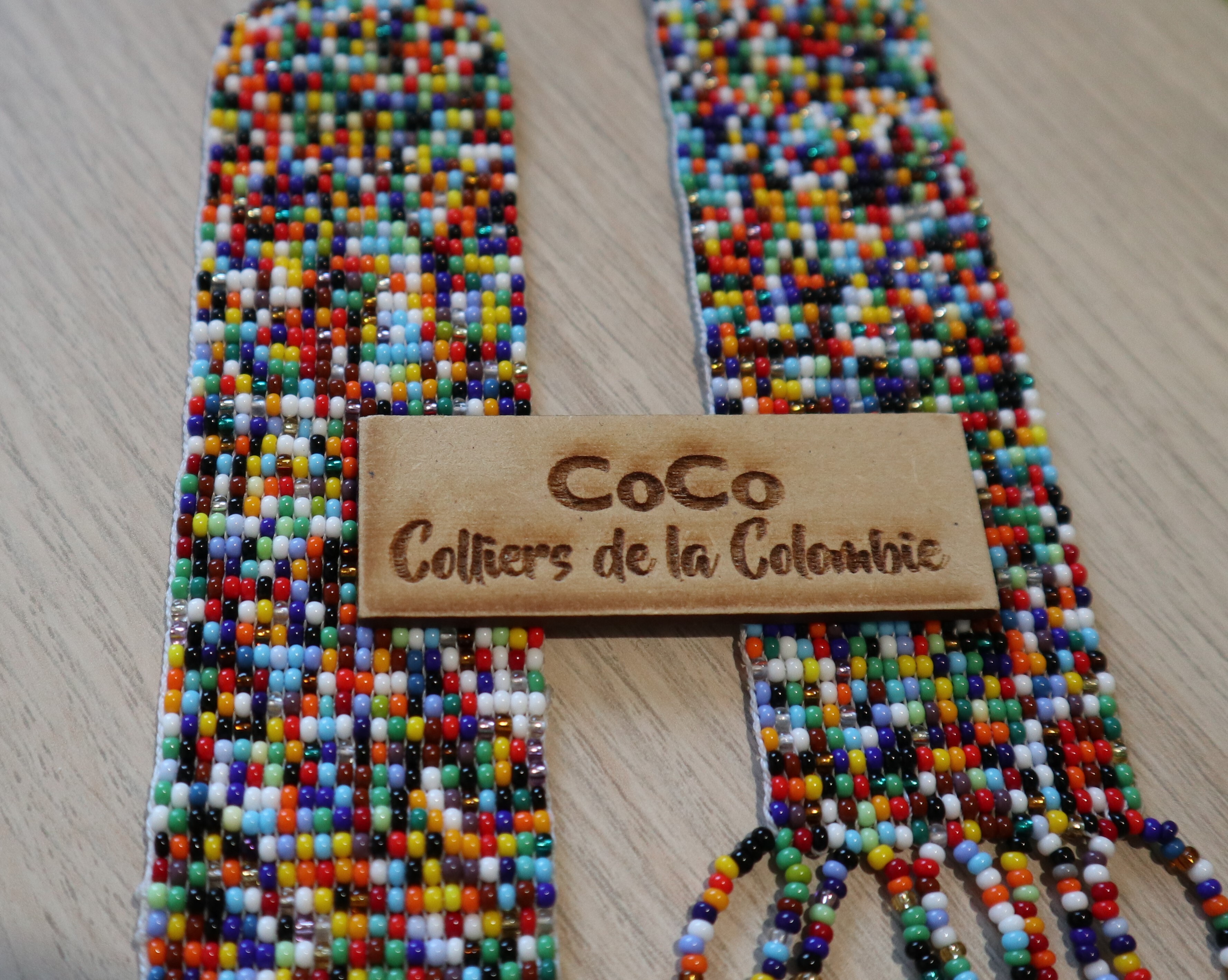 Collier long multicolore