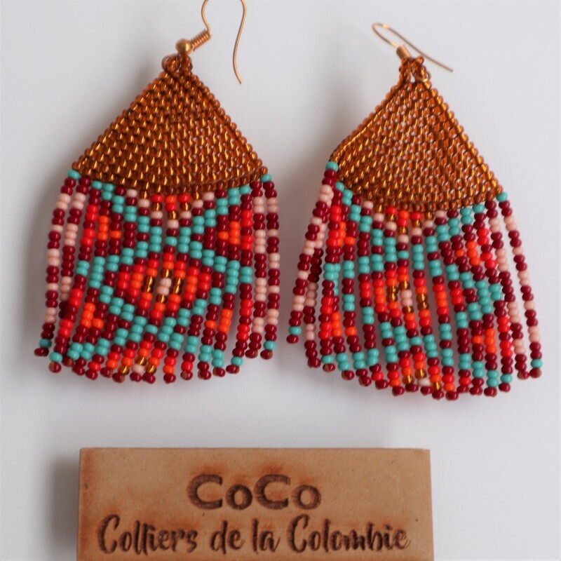 Boucles d'oreille de pluie courtes coupe droite