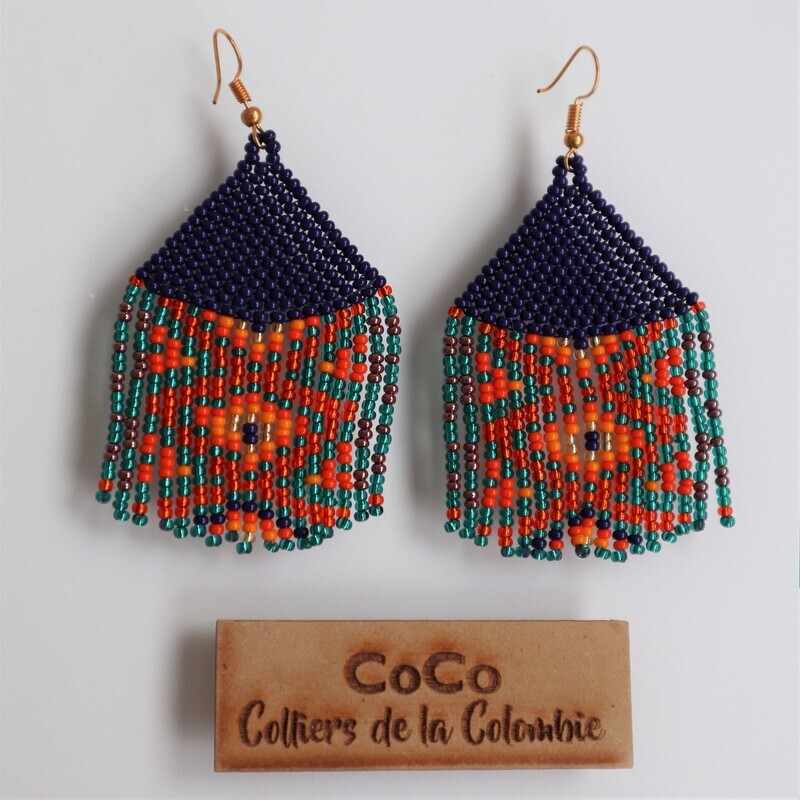 Boucles d'oreille de pluie courtes coupe droite