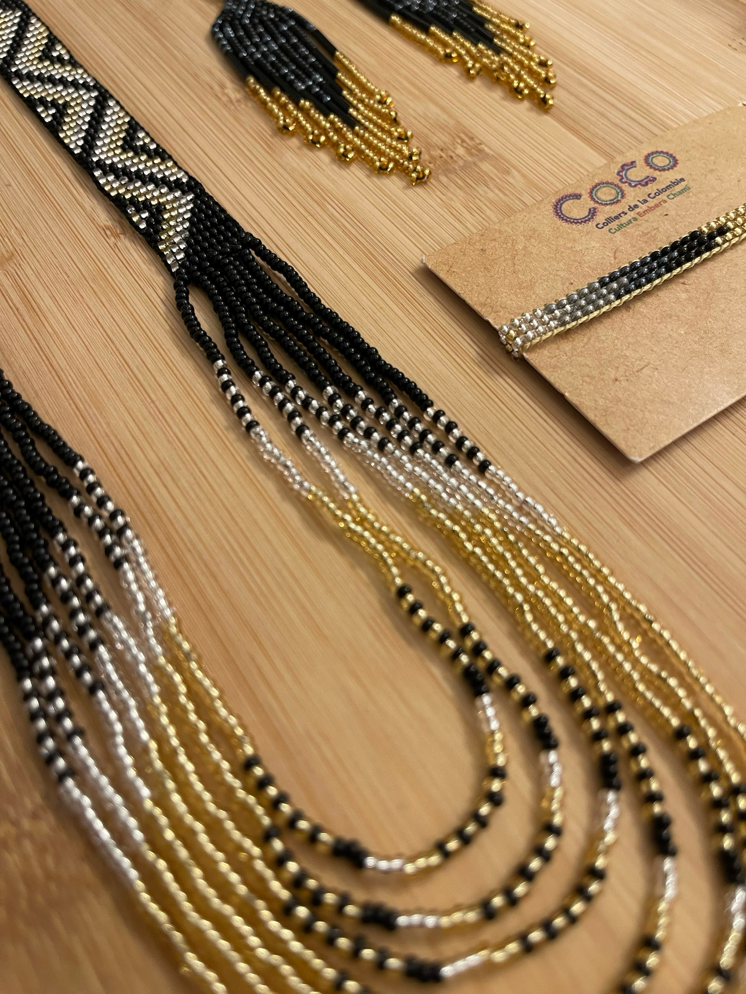 Parure de Noël bleu doré