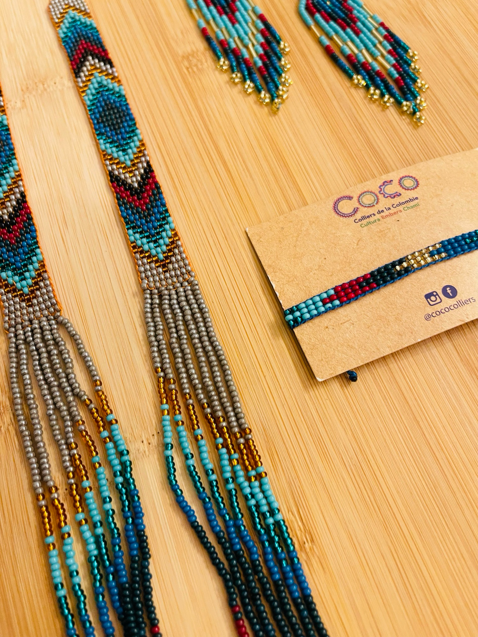 Parure de Noël bleu doré