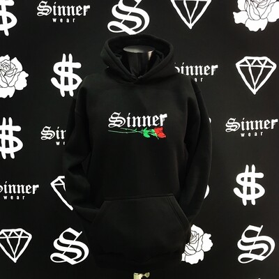 ORGANIC HOODIE Sinner- Black