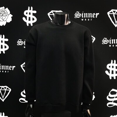 ORGANIC SWEATSHIRT SINNER- BLACK 001
