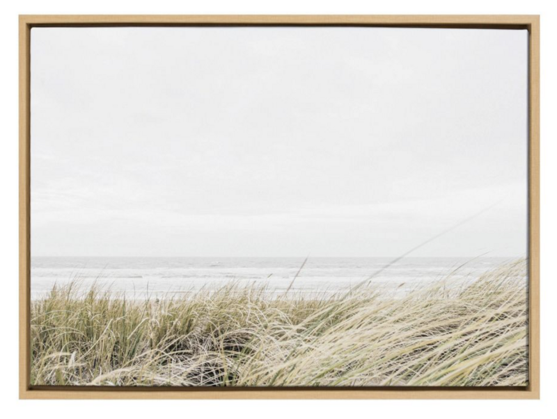 Sylvie East Beach Framed Canvas by Amy Peterson Natural