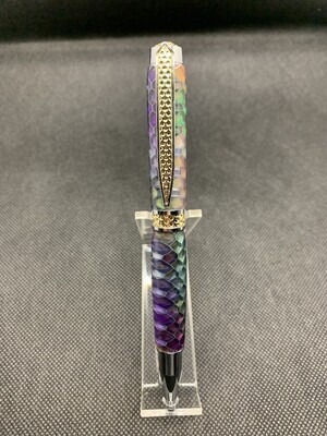 Honeycomb Gold and Chrome Twist Pen - Tie Dye Honeycomb