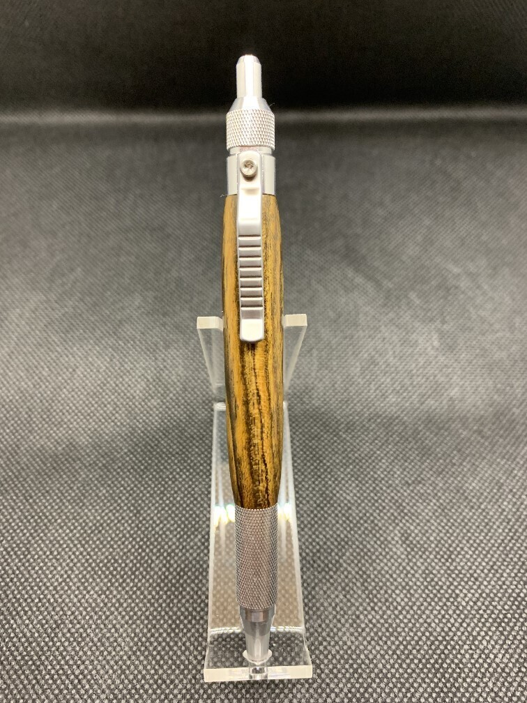 Anvil Click Pen - Aluminum and Bocote Wood