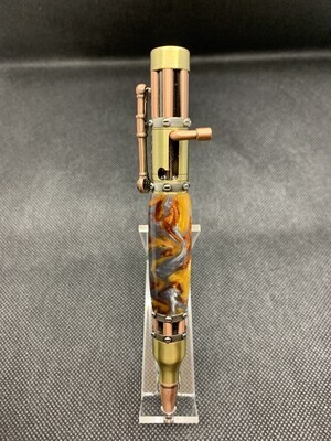 Steam Punk Pen in Antique Brass/Antique Copper and Molten Metal