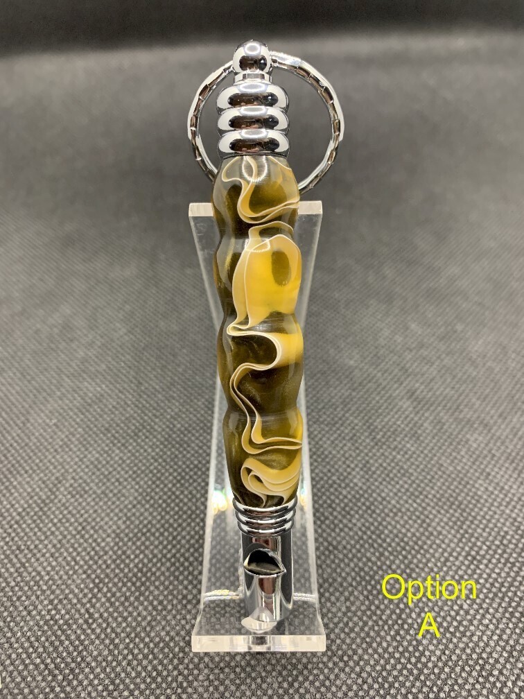 Emergency Whistle Key Ring in Chrome