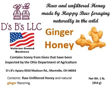 Honey - Ginger 1 lb/454 g