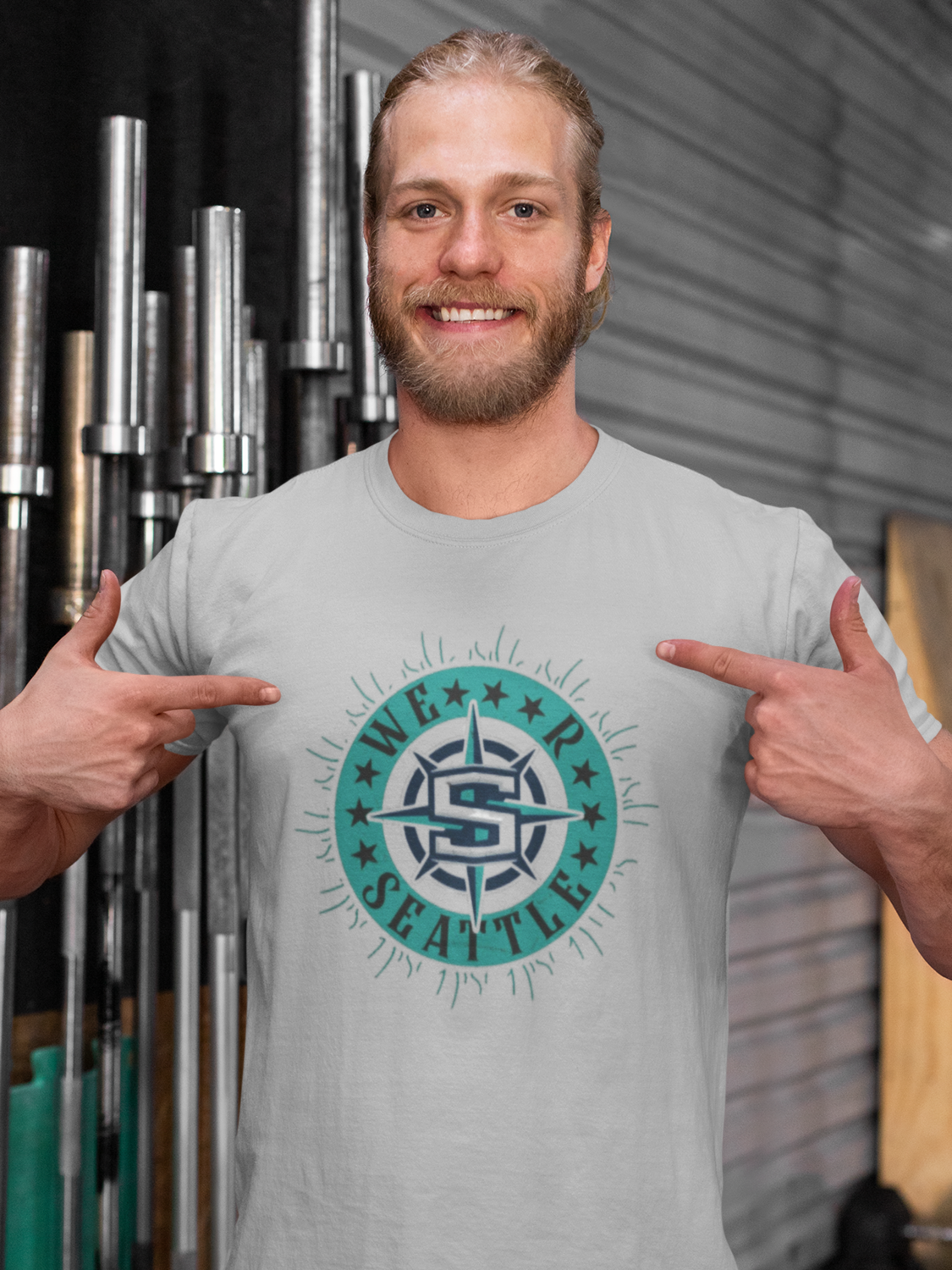 We R Seattle M&#39;s-Gray T shirt