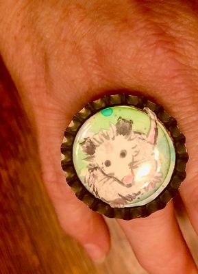 Opossum Bottle Cap Rings