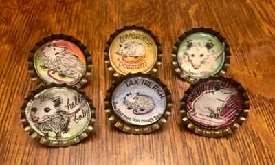 Opossum Bottle Cap Rings