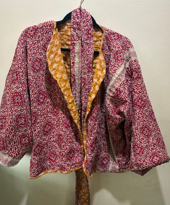 Short Kantha Jacket, reversible, genderless