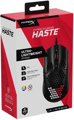 Mouse HyperX Pulsefire Haste – Gaming Ultra-Lightweight, 59g,Hex Design, RGB,, Up to 16000 DPI, 6 Keys