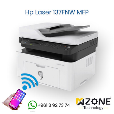 Hp Printer Laser 137FNW Mono Chrome Multi Function Office & Personal