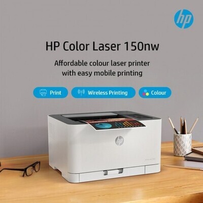 HP Printer Laser Color 150nw A4 Wi-Fi Stand Alone