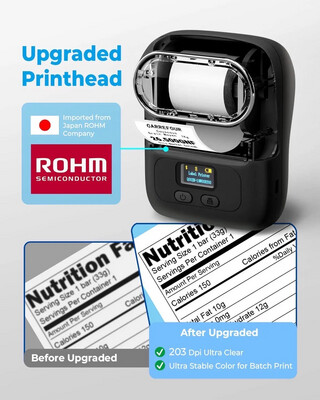 Portable Battery Label Printer Direct M110 Japanese Direct Thermal Print Head ROHM