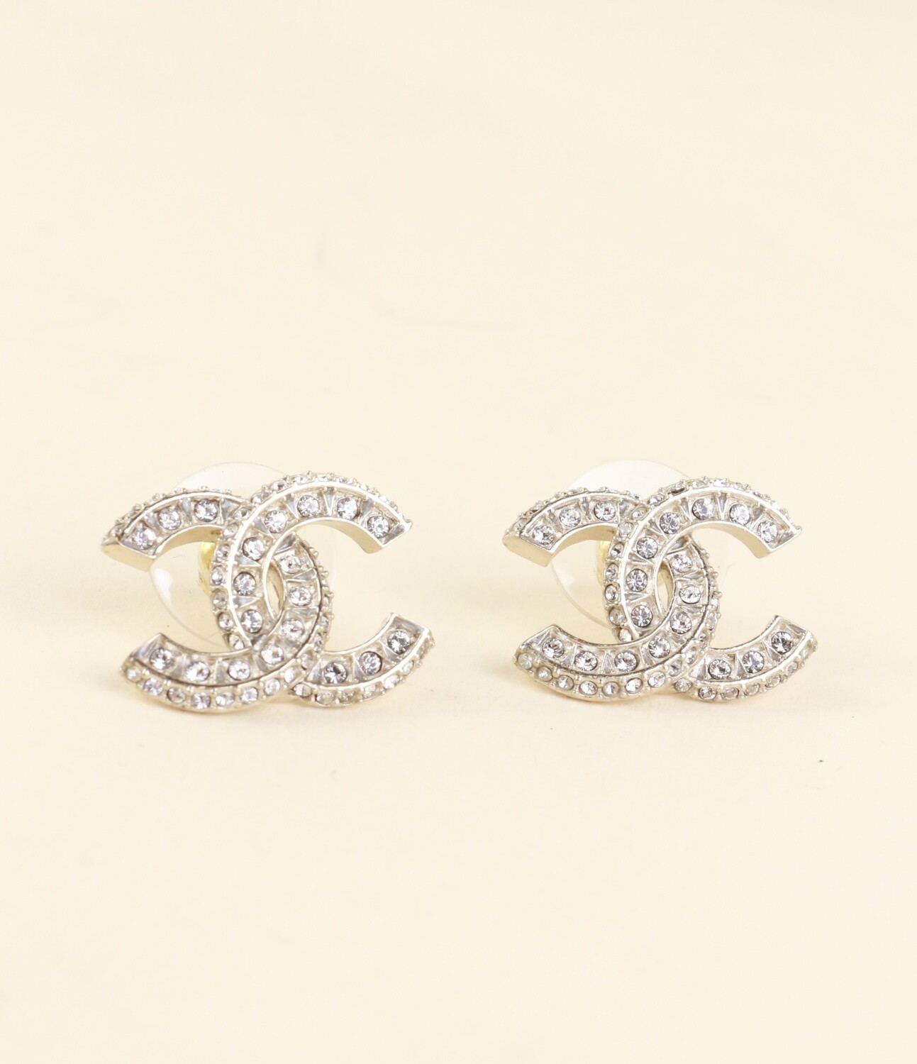 ​Chanel CC earrings rhinestones