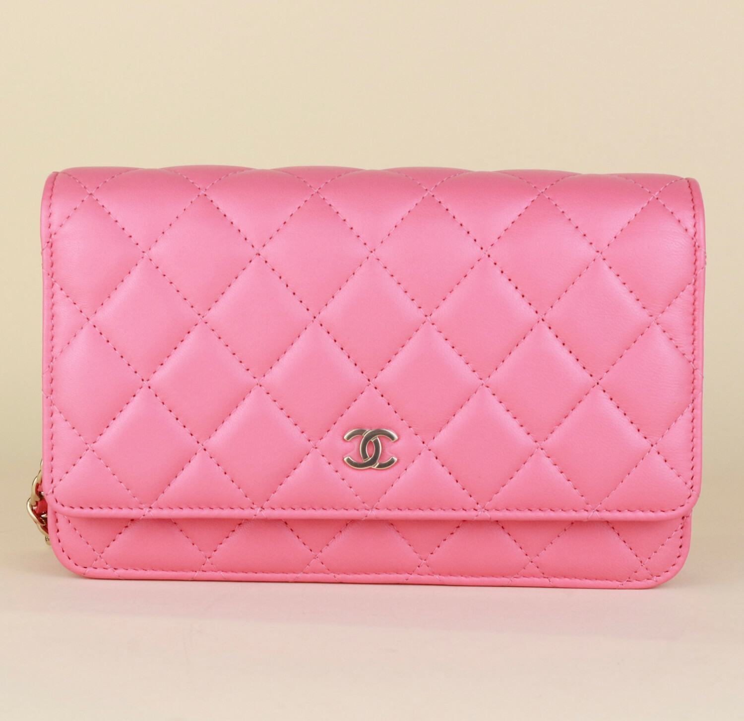 Chanel wallet on chain pink lambskin