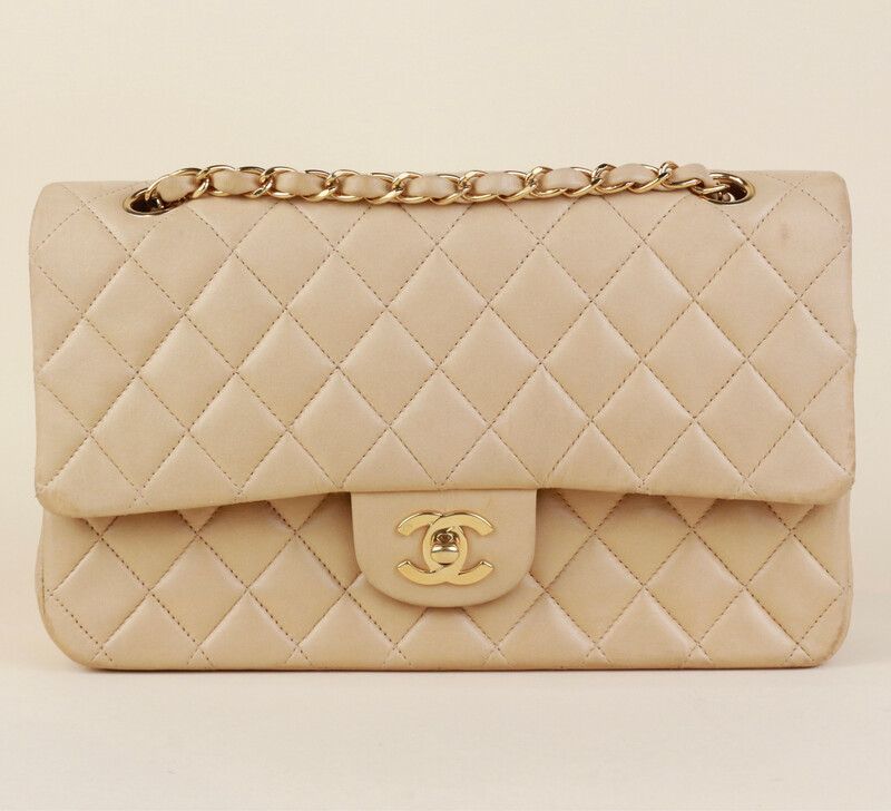 ​Chanel Classic Medium Beige Lambskin