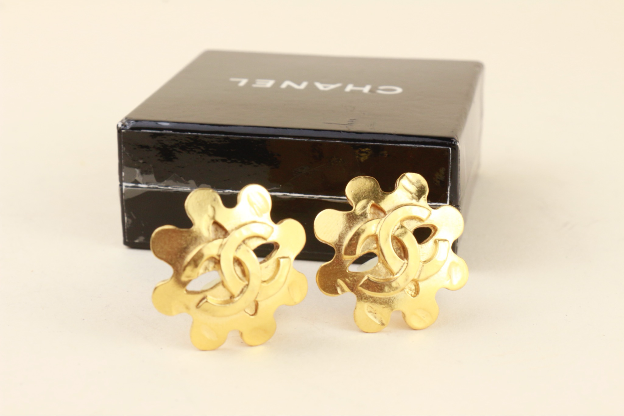 Chanel Clip-On Earrings Gold