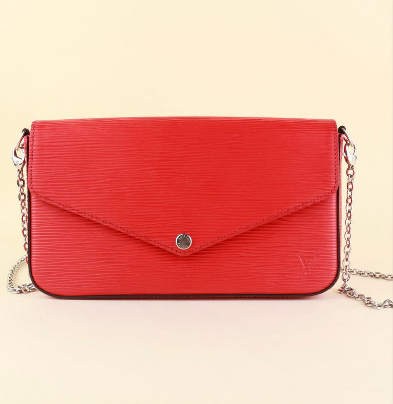 Louis Vuitton Félicie Red epi leather